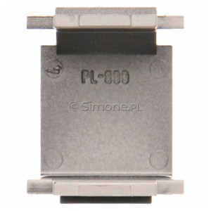 Zaślepka otworu wtyku RJ45/RJ12 do pokrywy gniazda komputerowego lub telefonicznego Inox Met. Simon Basic - Widok z tyłu)