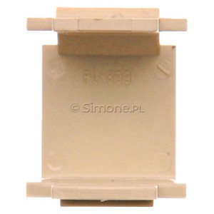Zaślepka otworu wtyku RJ45/RJ12 do pokrywy gniazda teleinformatycznego Kremowy Simon 54 - Widok z tyłu)