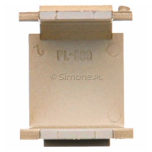 Zaślepka otworu wtyku RJ45/RJ12 do pokrywy gniazda teleinformatycznego Złoty Mat Simon 54 - Widok z tyłu)