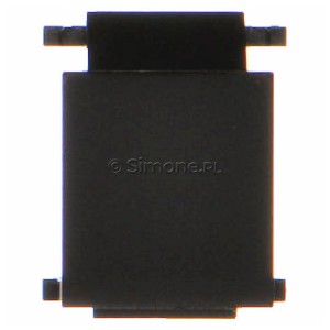 Zaślepka otworu wtyku RJ45/RJ12 do pokrywy gniazda teleinformatycznego Czarny Mat Simon 54 - Widok z boku)