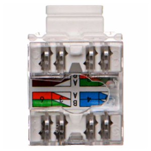 CJ545U Wkład gniazda komputerowego RJ45 kat. 5e UTP (nieekranowany) S-Connect Simon Basic - Widok z przodu