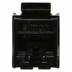 CJ645U Wkład gniazda komputerowego RJ45 kat.6 UTP (nieekranowany) S-Connect Simon Basic - Widok z przodu