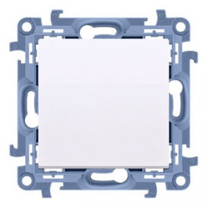 CP1C.01/11 Przycisk pojedynczy zwierny 10A Biały Simon 10 - Widok z przodu