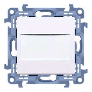 CPS.01/11 Zaślepka ramki z mostkiem Biały Simon 10 - Widok z przodu