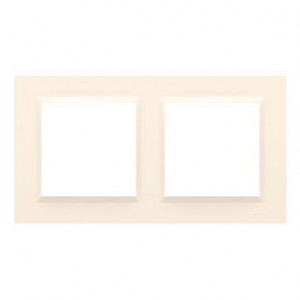 CR2/41 Ramka podwójna Kremowy Simon 10 - Widok z przodu