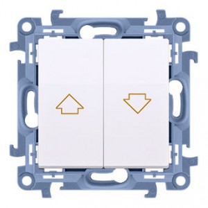 CZW1.01/11 Łącznik żaluzjowy 10A Biały Simon 10 - Widok z przodu