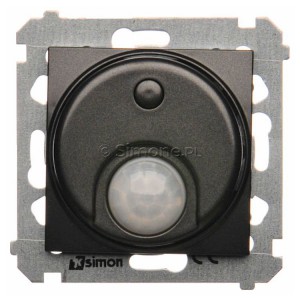 DCR10P.01/48 Łącznik z czujnikiem ruchu z możliwością manualnego załączenia Antracyt Simon 54 - Widok z przodu