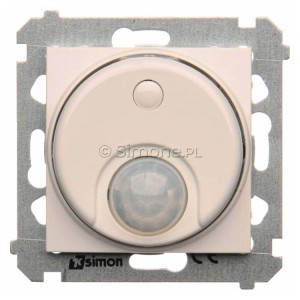 DCR10T.01/11 Łącznik z czujnikiem ruchu z możliwością manualnego załączenia Biały Simon 54 - Widok z przodu