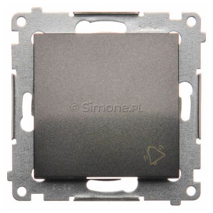 DD1A.01/48 Przycisk dzwonkowy 16A Antracyt Simon 54 - Widok z przodu