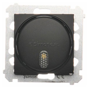 Dzwonek elektroniczny Czarny Mat Simon 54 - Widok z przodu