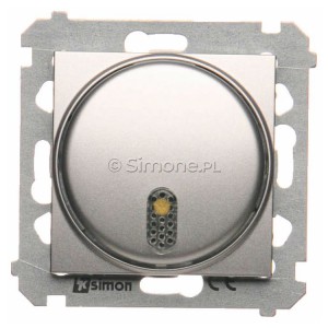 DDT1.01/43 Dzwonek elektroniczny Srebrny Mat Simon 54 - Widok z przodu