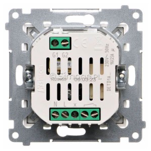 Termostat elektroniczny z programatorem tygodniowym, wyświetlaczem LCD i wewnętrznym czujnikiem temperatury Biały Simon 54 - Widok z tyłu)