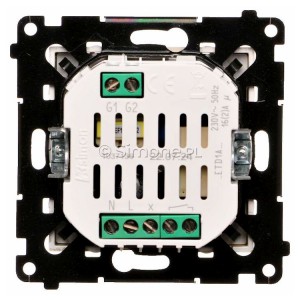 Termostat elektroniczny z programatorem tygodniowym, wyświetlaczem LCD i wewnętrznym czujnikiem temperatury Złoty Mat Simon 54 - Widok z tyłu)