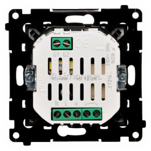 Termostat elektroniczny z programatorem tygodniowym, wyświetlaczem LCD i wewnętrznym czujnikiem temperatury Antracyt Simon 54 - Widok z tyłu)