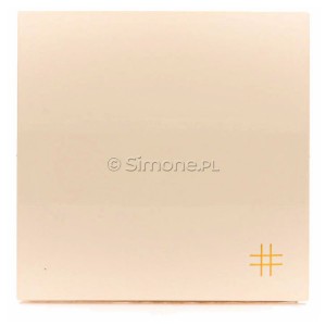 DKW1/41 Klawisz pojedynczy do mechanizmów: SW1M, SW6M, SW7M, SP1M Kremowy Simon 54 - Widok z przodu