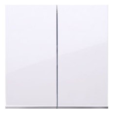 DKW6/2/11 Klawisze podwójne do mechanizmu SW6/2M Biały Simon 54 - Widok z przodu