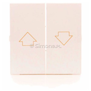 DKZP1W/11 Klawisze podwójne do mechanizmu SZP1WM Biały Simon 54 - Widok z przodu