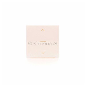 DKZW1K/11 Klawisz pojedynczy trójpozycyjny do mechanizmu SZW1KM Biały Simon 54 - Widok z przodu