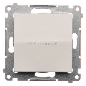 DP1.01/11 Przycisk zwierny pojedyncze 10A Biały Simon 54 - Widok z przodu