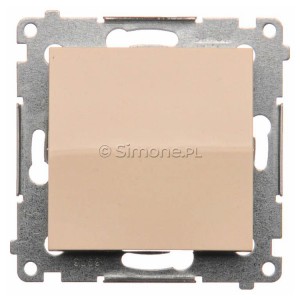 DP1.01/41 Przycisk zwierny pojedyncze 10A Kremowy Simon 54 - Widok z przodu