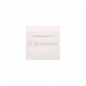 DP/11 Zaślepka ramki bez mostka Biały Simon 54 - Widok z przodu