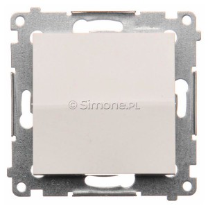 DP1A.01/11 Przycisk zwierny pojedyncze 16A Biały Simon 54 - Widok z przodu