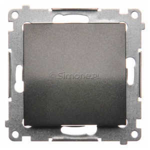 DP1A.01/48 Przycisk zwierny pojedyncze 16A Antracyt Simon 54 - Widok z przodu