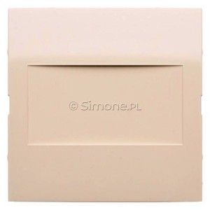 DP/41 Zaślepka ramki bez mostka Kremowy Simon 54 - Widok z przodu