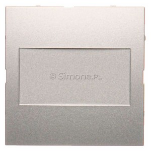 DP/43 Zaślepka ramki bez mostka Srebrny Mat Simon 54 - Widok z przodu