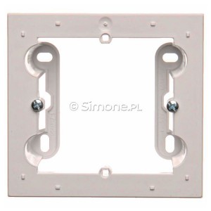 DPN1/11 Puszka natynkowa pojedyncza Biały Simon 54 - Widok z przodu