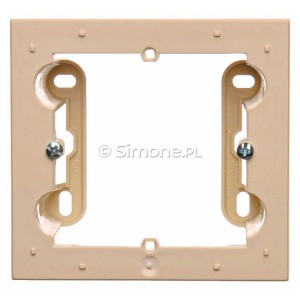 DPN1/41 Puszka natynkowa pojedyncza Kremowy Simon 54 - Widok z przodu