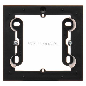 DPN1/49 Puszka natynkowa pojedyncza Czarny Mat Simon 54 - Widok z przodu