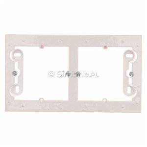 DPN2/11 Puszka natynkowa podwójna Biały Simon 54 - Widok z przodu