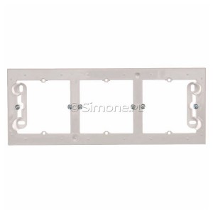 DPN3/11 Puszka natynkowa potrójna Biały Simon 54 - Widok z przodu