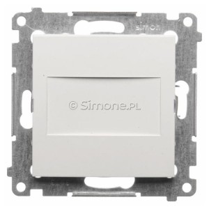 DPS.01/11 Zaślepka ramki z mostkiem Biały Simon 54 - Widok z przodu