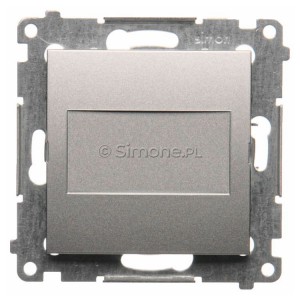 DPS.01/43 Zaślepka ramki z mostkiem Srebrny Mat Simon 54 - Widok z przodu
