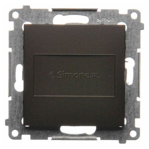 DPS.01/46 Zaślepka ramki z mostkiem Brąz Mat Simon 54 - Widok z przodu