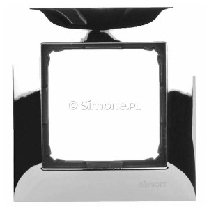 DR1/63 Ramka pojedyncza wykonana z metalu Chrom Simon 54 - Widok z przodu