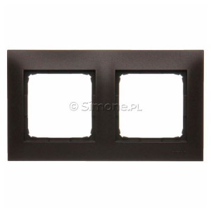 DR2/46 Ramka podwójna Brąz Mat Simon 54 - Widok z przodu