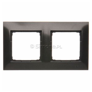 DR2/48 Ramka podwójna Antracyt Simon 54 - Widok z przodu