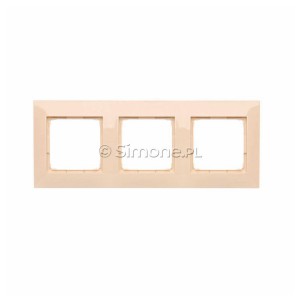 DR3/41 Ramka potrójna Kremowy Simon 54 - Widok z przodu