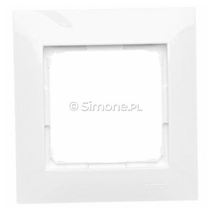 DRK1/11 Ramka pojedyncza do puszek kartonowo-gipsowych Biały Simon 54 - Widok z przodu