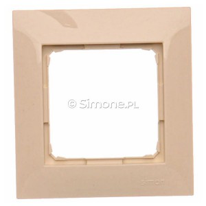 DRK1/41 Ramka pojedyncza do puszek kartonowo-gipsowych Kremowy Simon 54 - Widok z przodu