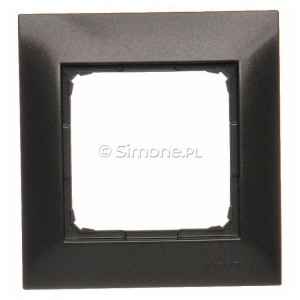 DRK1/48 Ramka pojedyncza do puszek kartonowo-gipsowych Antracyt Simon 54 - Widok z przodu
