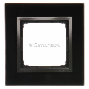 DRN1/73 Ramka pojedyncza Nature Szkło Zastygła Lawa Simon 54 - Widok z przodu