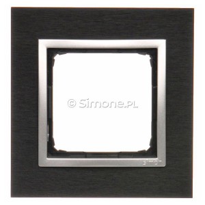 DRN1/78 Ramka pojedyncza Nature Metal Inox Yin Simon 54 - Widok z przodu