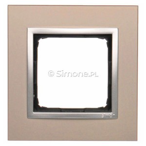 DRN1/79 Ramka pojedyncza Nature Metal Satynowy Blask Simon 54 - Widok z przodu
