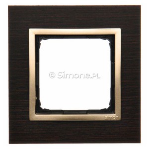 DRN1/85 Ramka pojedyncza Nature Drewno Złote Wenge Simon 54 - Widok z przodu