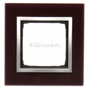 DRN1/89 Ramka pojedyncza Nature Szkło Kusząca Śliwka Simon 54 - Widok z przodu