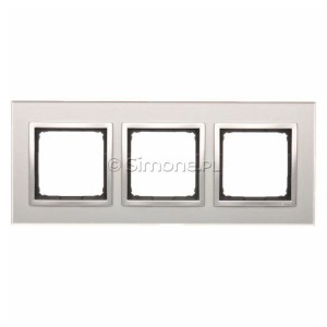 DRN3/71 Ramka potrójna Nature Szkło Srebrna Mgła Simon 54 - Widok z przodu